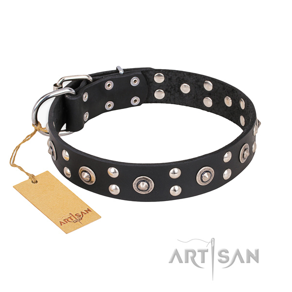 Daily use fashionable dog collar with rust-proof buckle