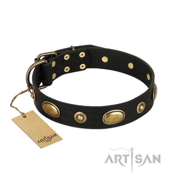Fine quality genuine leather collar for your canine