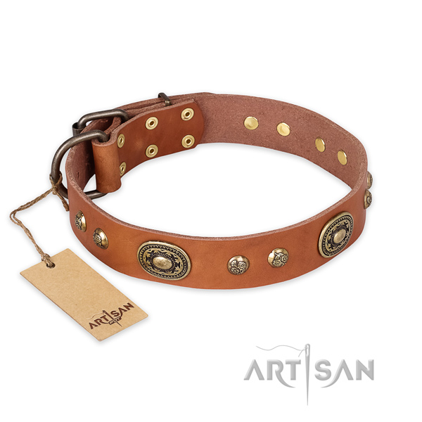 Best quality leather dog collar for easy wearing