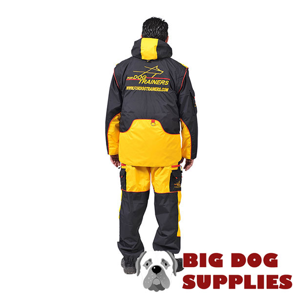 Membrane Material Training Suit with a Few Pockets