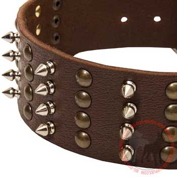 Dog leather collar strong equipment