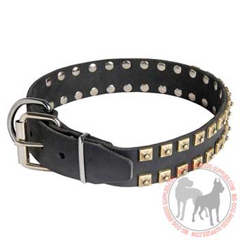 Genuine Leather Collar for Dog Walking