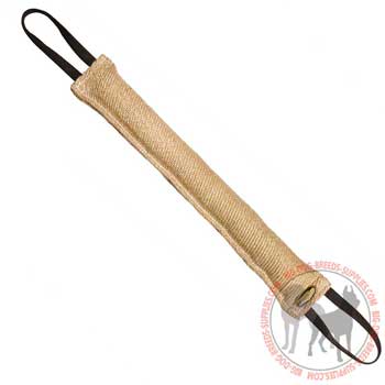 Dog bite tug jute for retrieve training and bite work