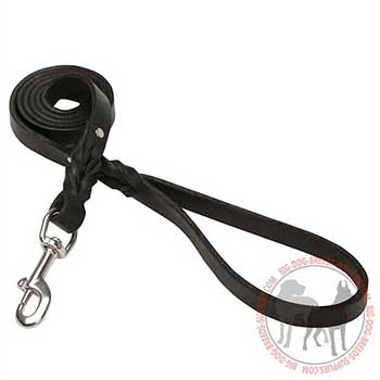 Leather Dog Leash with Rustproof Snap Hook