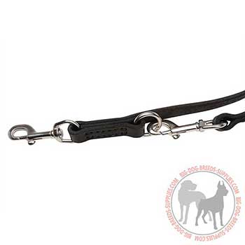 Leather Dog Leash with Floating O-rings
