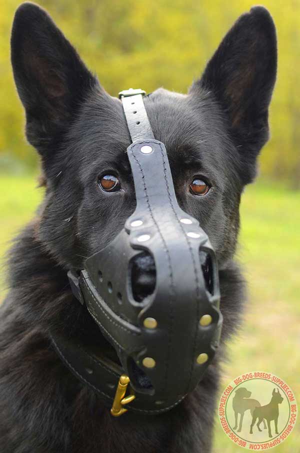 Strong German Shepherd Muzzle with Steel-Bars for Attack Training