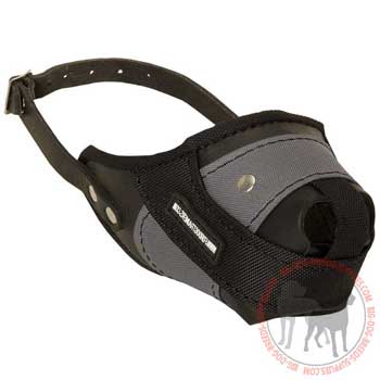 Leather nylon dog muzzle for attack work